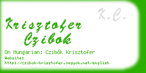 krisztofer czibok business card